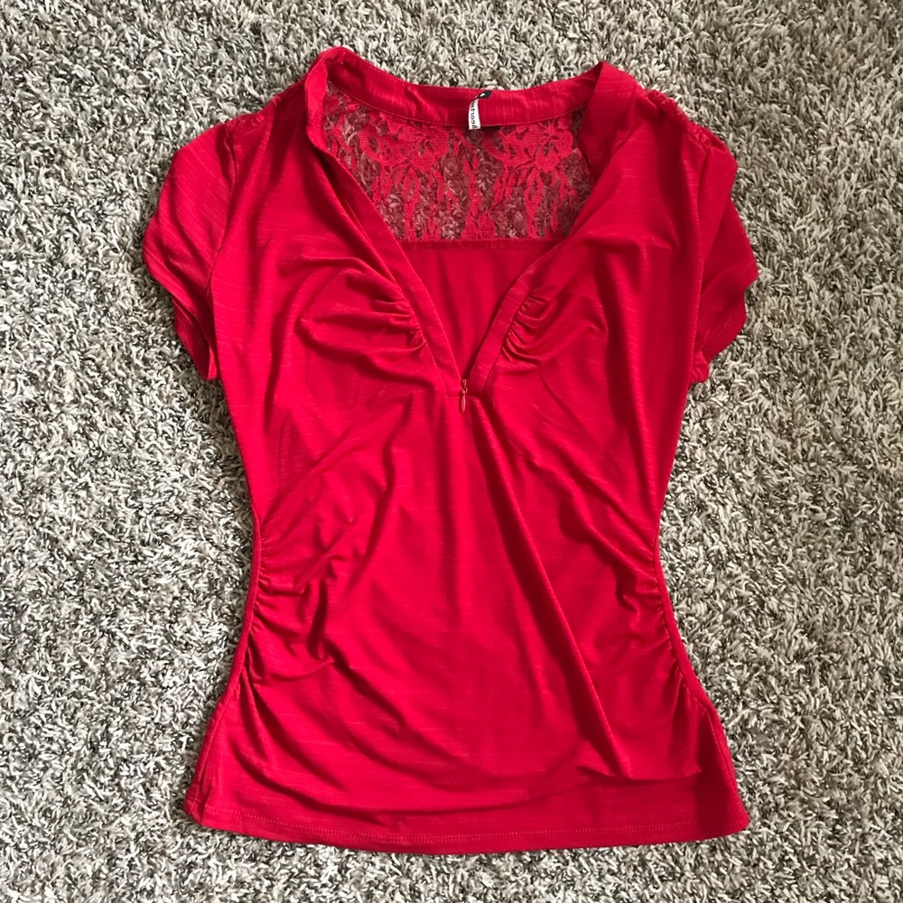 Dressy red top